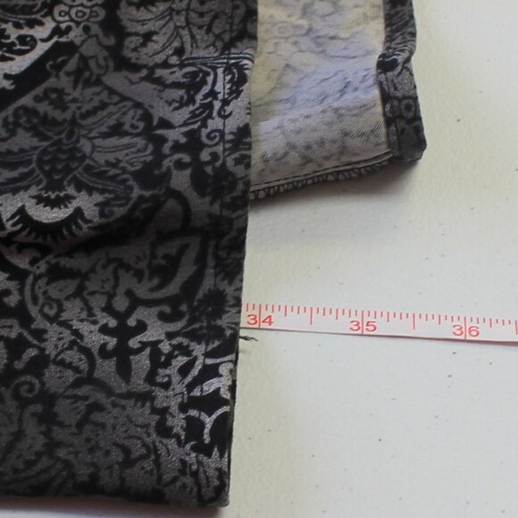 #422 Christopher & Banks Stretch Black Grey Patterned Skirt Size 14W - Picture 6 of 9